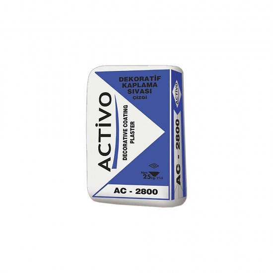 Activo Dekoratif Tekstüre Son Kat Beyaz Sıva (Çizgi Desenli) AC 2800