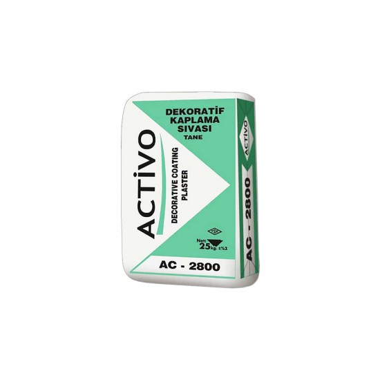 Activo Dekoratif Tekstüre Son Kat Beyaz Sıva (İnce Dokulu) AC 2800 Activo Dekoratif Tekstüre Son Kat Beyaz Sıva (İnce Dokulu) AC 2800