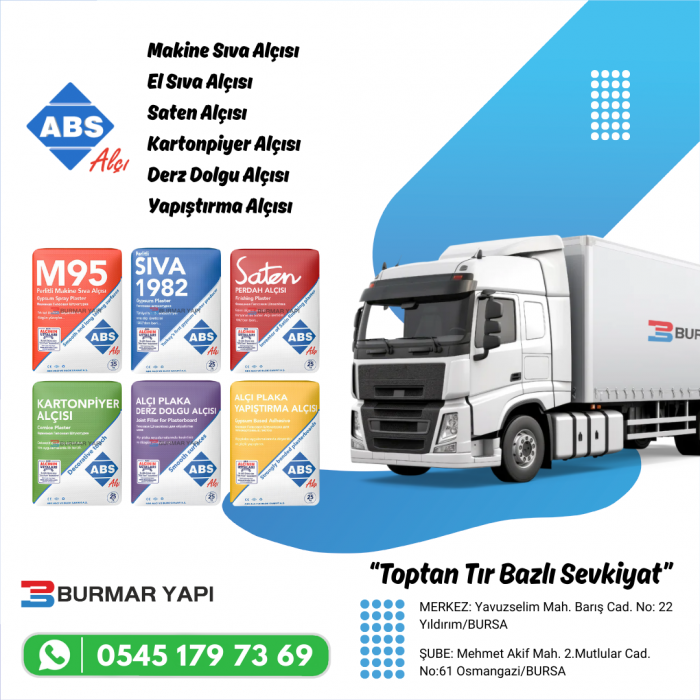 Sakarya ABS Alçı Fiyatları Sakarya ABS Alçı Fiyatları