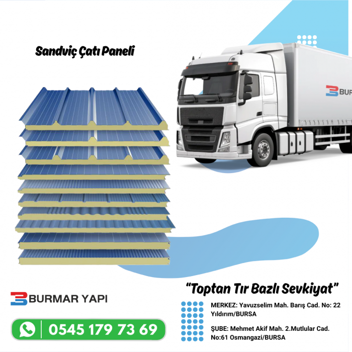 Afyon Sandviç Çatı Paneli Fiyatları Afyon Sandviç Çatı Paneli Fiyatları